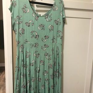 Ariel skater dress. Mint color.